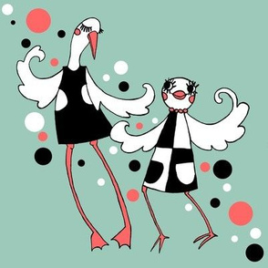 Mod Birds on Aqua - Night on the Town (with bubbles!)