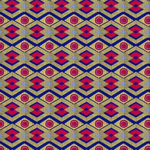 Red Gold Diamond Kente