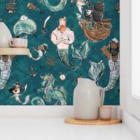 Pirate Mermen Party (Teal) (Big) 