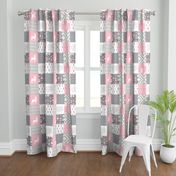 fearfully and wonderfully made patchwork (buck) - custom pink and grey