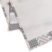 fearfully and wonderfully made patchwork (buck) - custom pink and grey