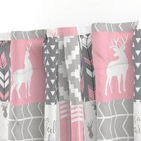 fearfully and wonderfully made patchwork (buck) - custom pink and grey