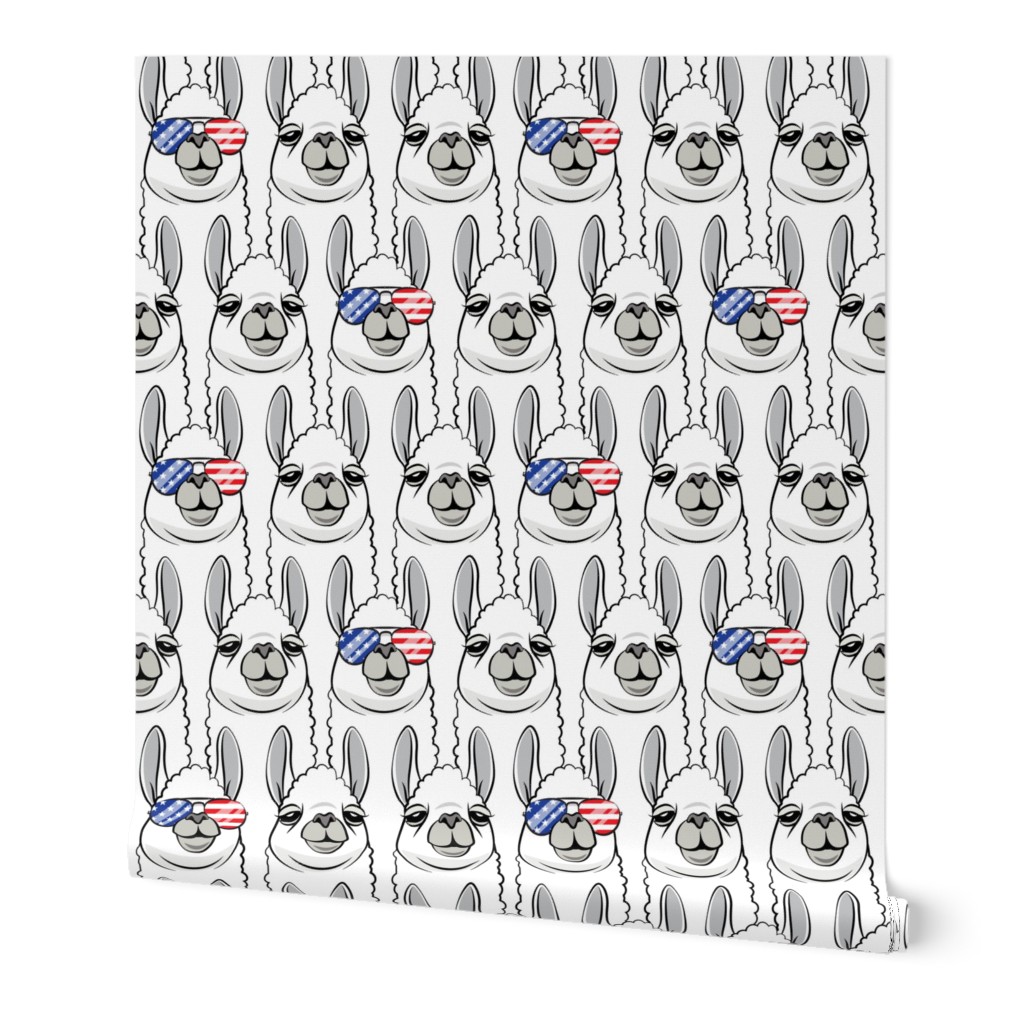 patriotic llama stacked