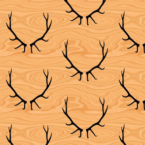 Elk Antlers // Light Wood Grain // Jumbo