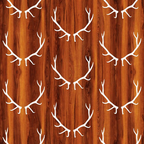 Elk Antlers // Cherry Wood Grain // Large