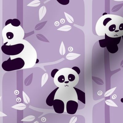 panda forest - lilac