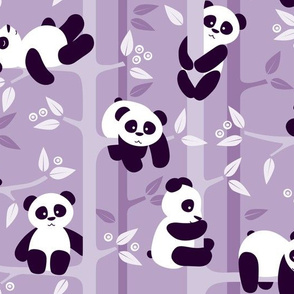 panda forest - lilac