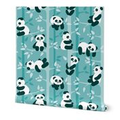 panda forest - teal