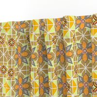 Jeweled tiles curry yellow