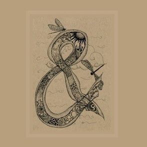 Ampersand doodling-framed