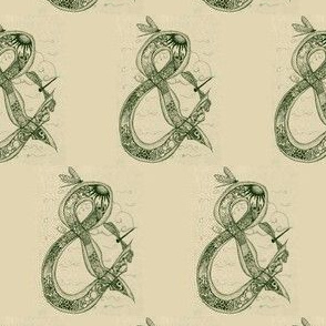 Ampersand doodling-Green