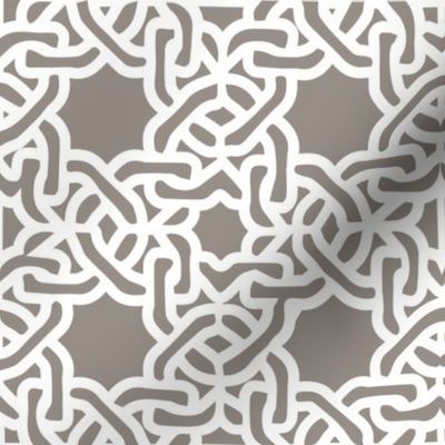 Modern moroccan tile greige links chain links