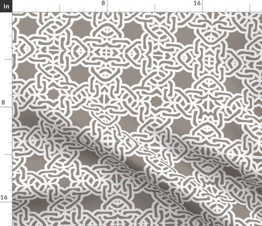 Modern moroccan tile greige links chain links