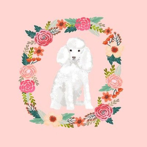 8 inch toy poodle floral wreath flowers dog breed fabric 