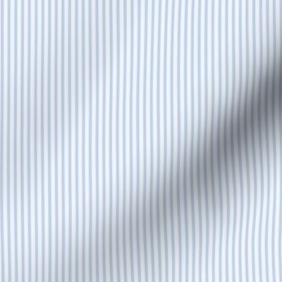 Beefy Pinstripe: Chambray Blue Thin Stripe, Tiny Stripe
