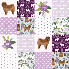 chowchow pet quilt c dog breed nursery quilt wholecloth cheater floral