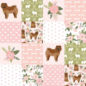 chowchow pet quilt d dog breed nursery quilt wholecloth cheater floral