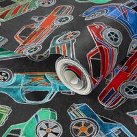 Chalkboard Toy Car Pile Up - Large 