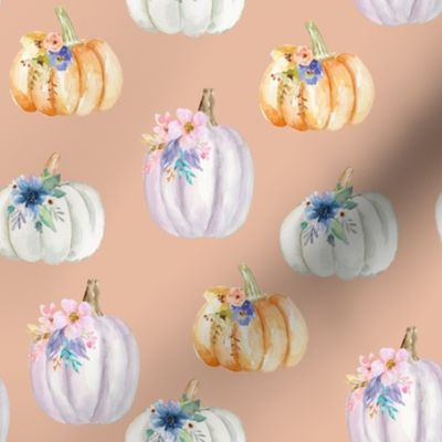 Floral Pumpkins // Rose Peach
