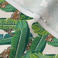 4" Cheetah & Tropical Leaves - Ivory