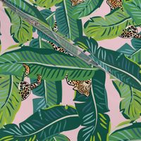 8" Cheetah & Tropical Leaves - Pink