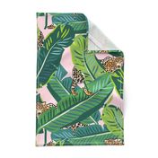 21" Cheetah & Tropical Leaves - Pink