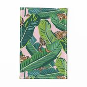 21" Cheetah & Tropical Leaves - Pink