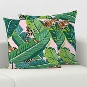 21" Cheetah & Tropical Leaves - Pink