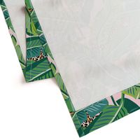 21" Cheetah & Tropical Leaves - Pink