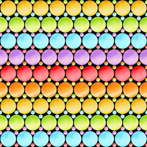 Rainbow Polka Dot Stripes