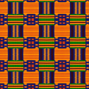 Orange Blue Kente