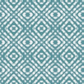 Mid Teal & Light Gray Diamond- Small