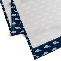 Sharks blue on navy - C18BS