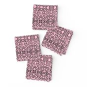 Twinkling Black Dots on Lolly Pink - Medium Scale