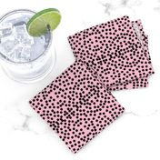 Twinkling Black Dots on Lolly Pink - Medium Scale