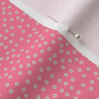 Twinkling Silvery Dots on Rosy Pink - Small Scale