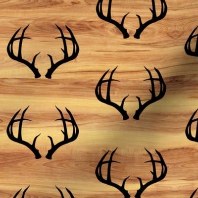 Deer Antlers // Light Wood Grain // Small