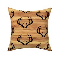 Deer Antlers // Light Wood Grain // Large