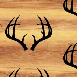 Deer Antlers // Light Wood Grain // Large