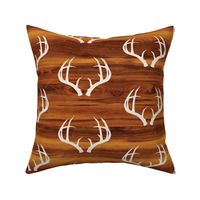 Deer Antlers in Bone // Wood Grain // Large