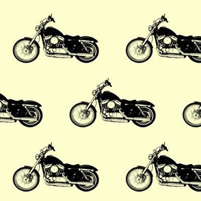 4" Motorcycles on Yellow 