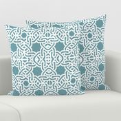 Modern moroccan tile links blue green