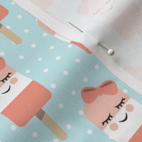 Cute Popsicles - peach with polka dots