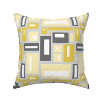 minimalist geometric in yellow and gray