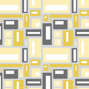 minimalist geometric in yellow and gray