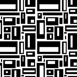 geometric rectangles in black and white