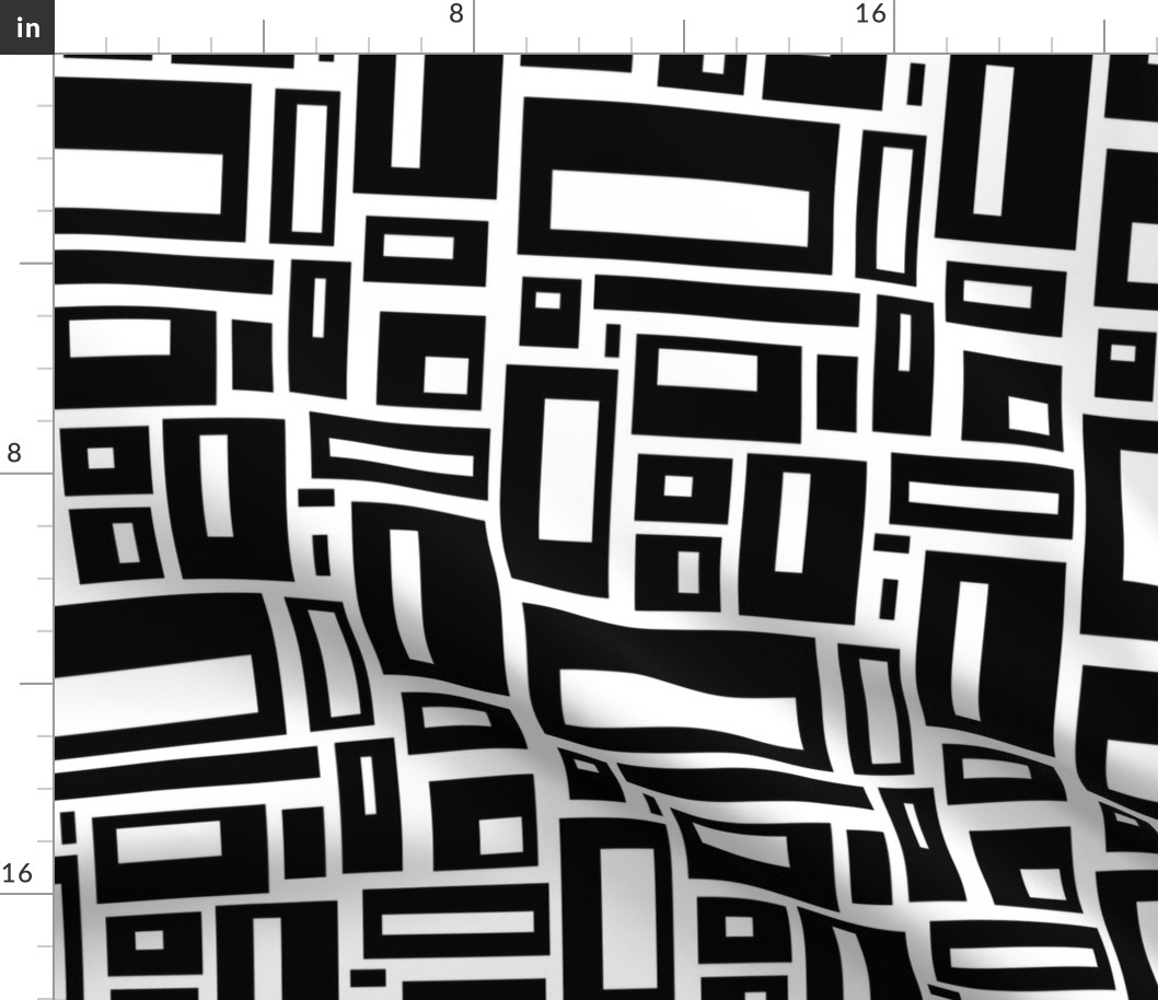 geometric rectangles in black and white