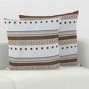 Modern Squares and Stripes in brown and gray