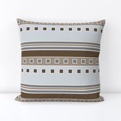 Modern Squares and Stripes in brown and gray