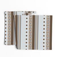 Modern Squares and Stripes in brown and gray